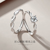 Ring for beloved, accessory for St. Valentine's Day, silver 925 sample, Korean style, Birthday gift