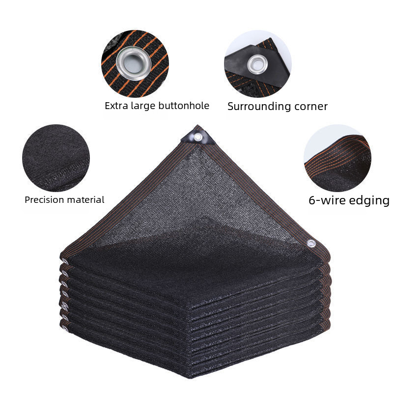 Manufacturer wholesale encrypted sunshade net outdoor balcony courtyard shade net edge braid punching cross-border foreign trade shade net