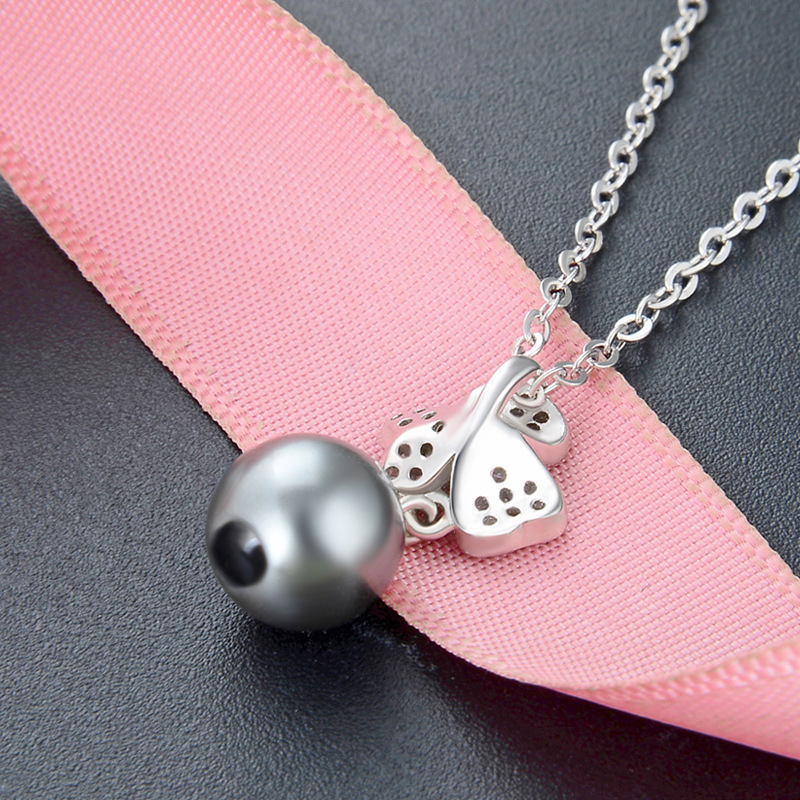 S925 plata esterlina diamantes cuentas retro collar collar clavícula de trébol amor flor personalidad collar al por mayor