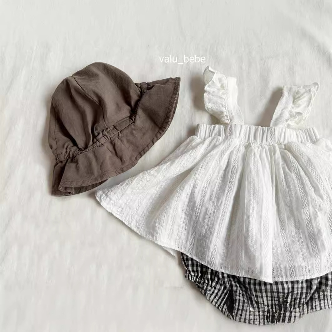 Pantalón Corto Bombacho a Cuadros para Niñas de Algodón para Verano