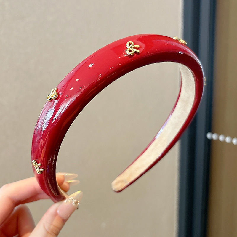 高颅顶宽边发箍女高级感百搭压发秋冬头箍时尚气质海绵发捆发卡|undefined