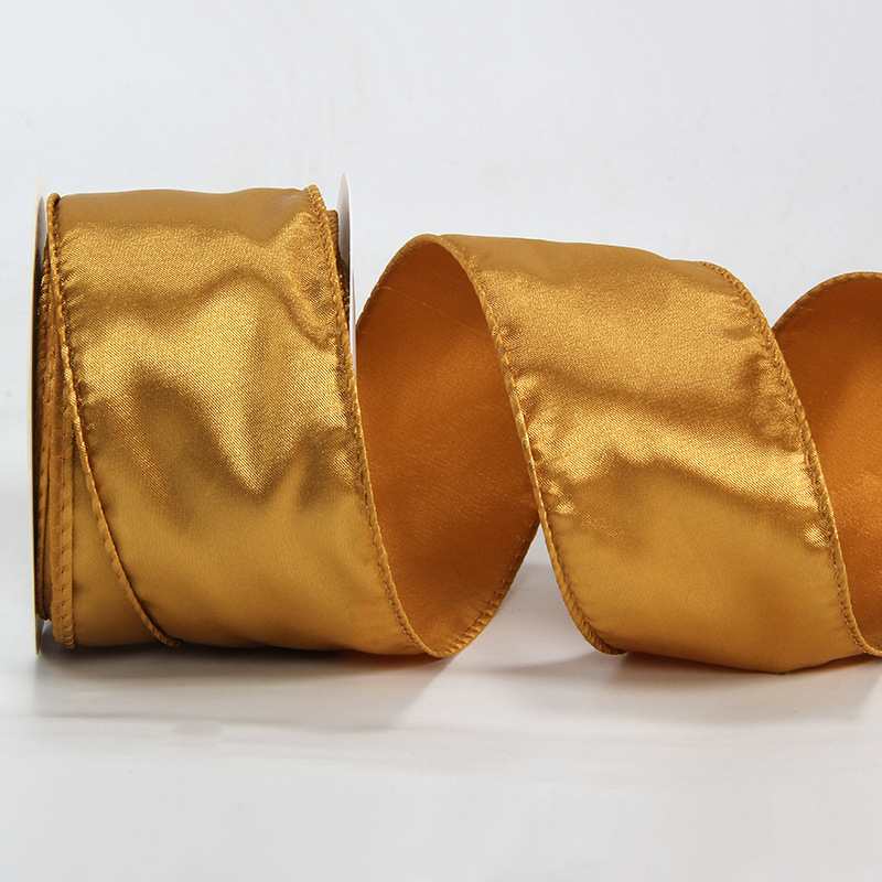 Satín transfronterizo con coronas de flores y arcos decoraciones navideñas cintas engrosadas fabricantes al por mayor