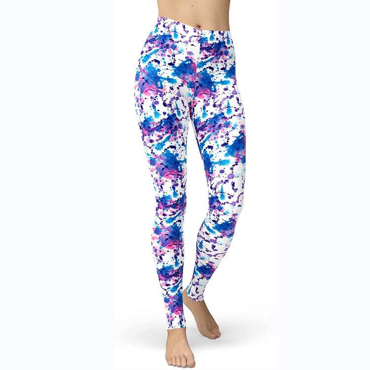 Abbigliamento da donna multicolore stampato slim fit fianchi sollevamento snellente grandi dimensioni corsa yoga fitness leggings_voghion.com