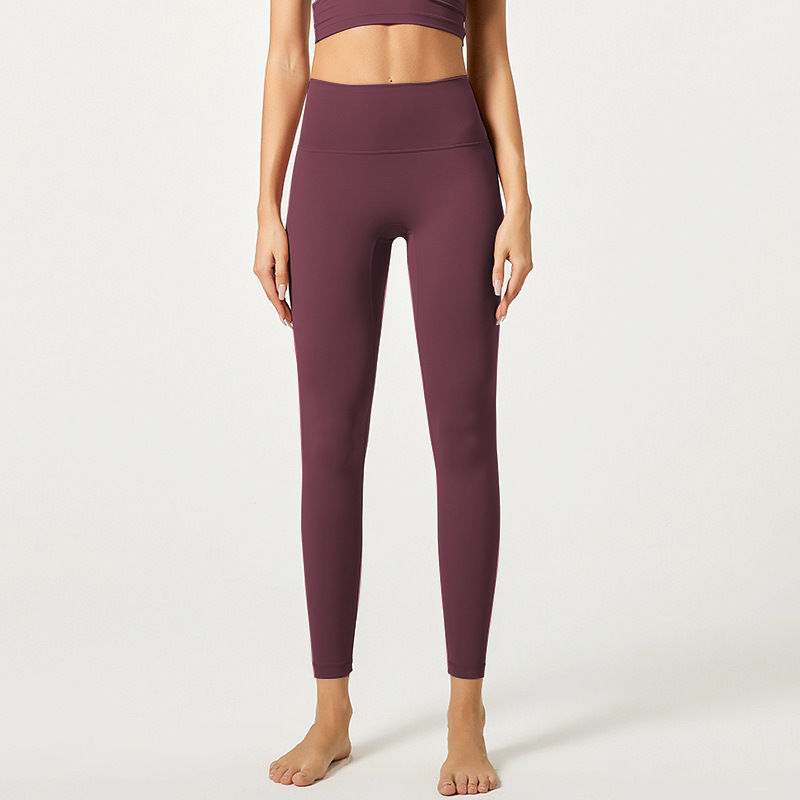 Nuevo cross-border fitness nube sensación ultra suave caderas de cintura alta mujer elástica desnuda sensación deportiva de correr ropa de yoga pantalones al por mayor