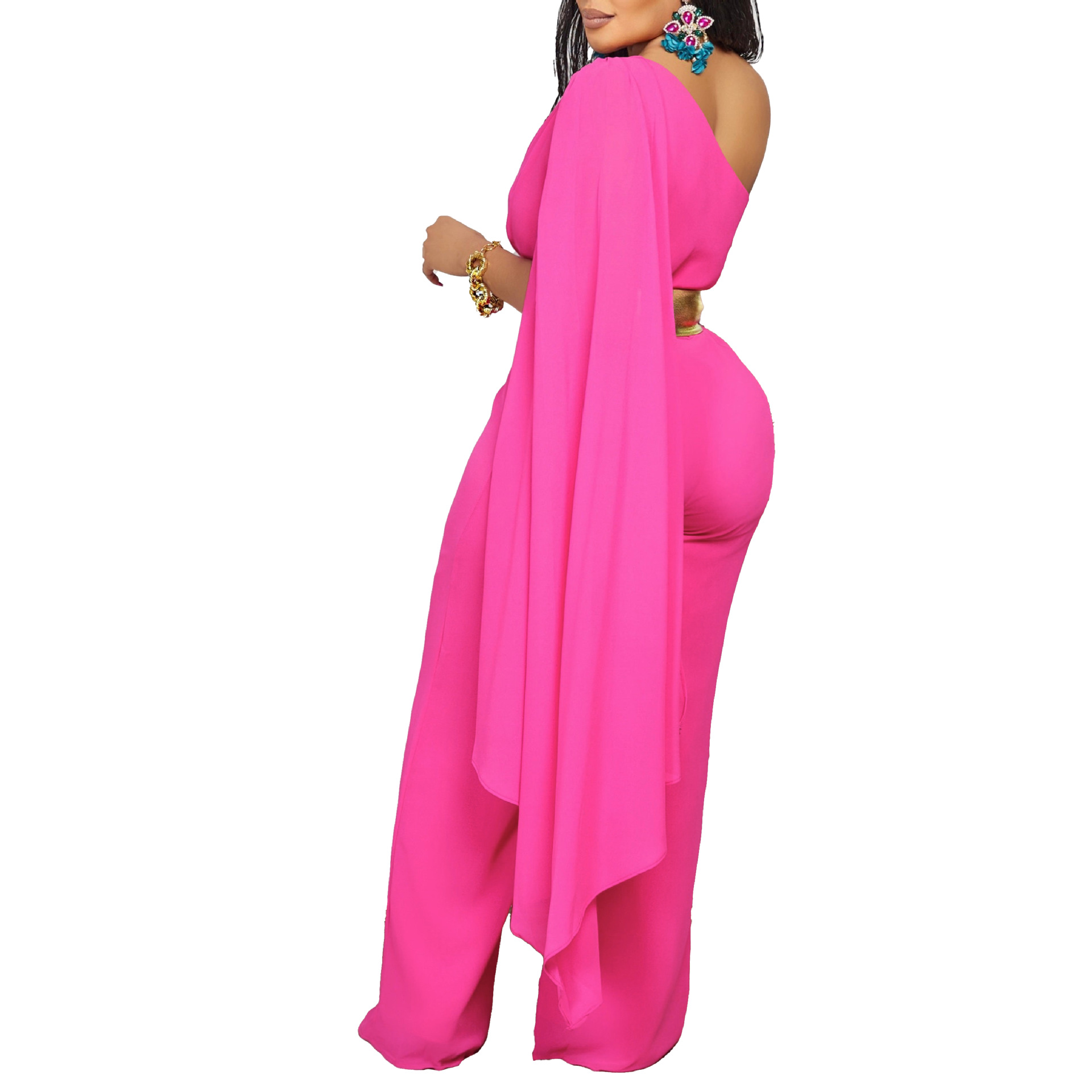 595g Weight Asymmetrical Sleeve Sleeve Length Full Length Pants Length Spandex, Polyester Fabric Type High Waist Waist Line Jumpsuits Pants Type Stretchy Elasticity Bodysuits Tops Type Holiday, Cocktail Party Occasion Slim Fit Type Solid Color Pattern Summer, Spring Season Women's Gender Sexy, Streetwear Style Women's Holiday Cocktail Party Bodysuits Sexy Streetwear Solid Color Full Length Jumpsuits 42