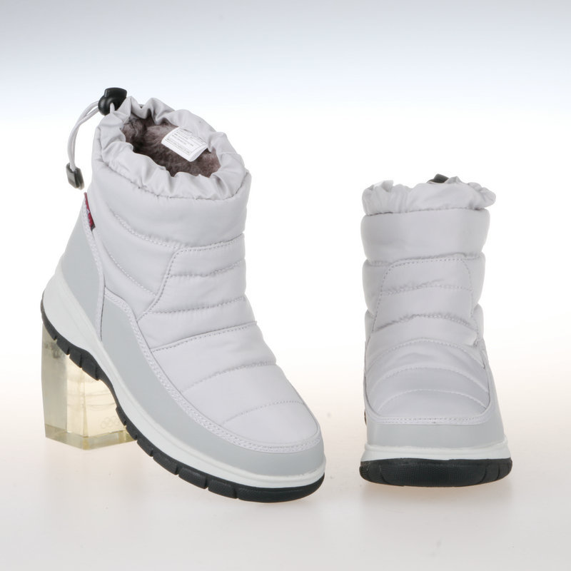 Exportación a la cola de comercio exterior de los Estados Unidos solo antideslizante cálido forro polar grueso alto-top tubo bajo slip-on gris botas de nieve impermeables