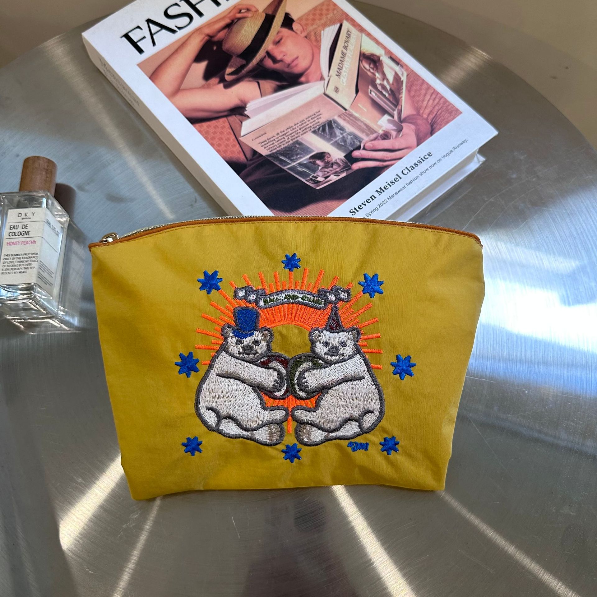 노란 포옹 곰 메이크업 가방