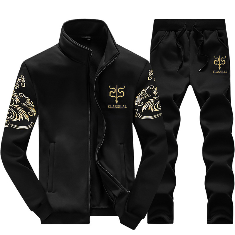 Traje de suéter deportivo casual de manga larga para jóvenes, nueva ropa deportiva de primavera y otoño para hombres con un hermoso abrigo