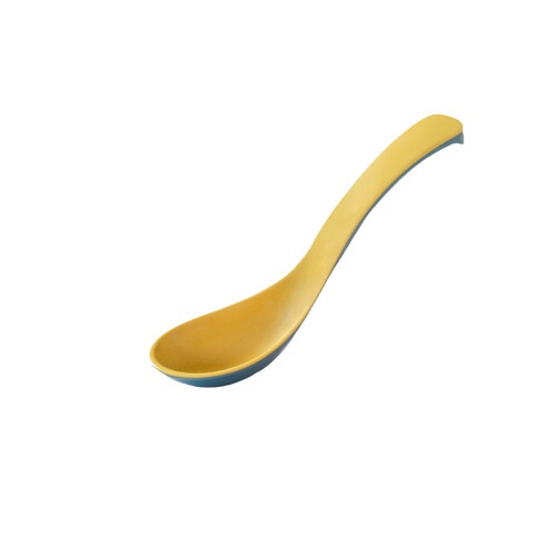 Nordic style melamine tableware spoon restaurant hotel commercial two-color spoon plastic spoon spoon color imitation porcelain spoon