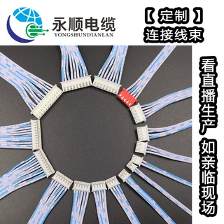 蓝白排线加工 UL 2468 24AWG 加工定制端子线束 实拍工厂直销