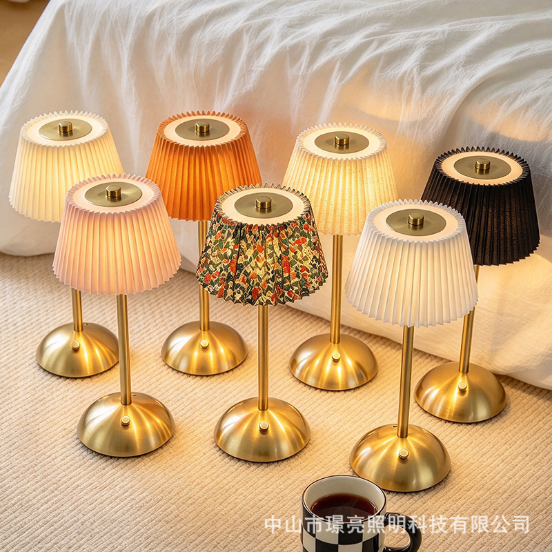Fabric Table Lamp, Cross-Border Pleated Fabric Night Light, Home Decor, Restaurant, Bar, Bedroom, Living Room Atmosphere Light Fabric Table Lamp, Cross-Border Pleated Fabric Night Light, Home Decor, Restaurant, Bar, Bedroom, Living Room Atmosphere Light