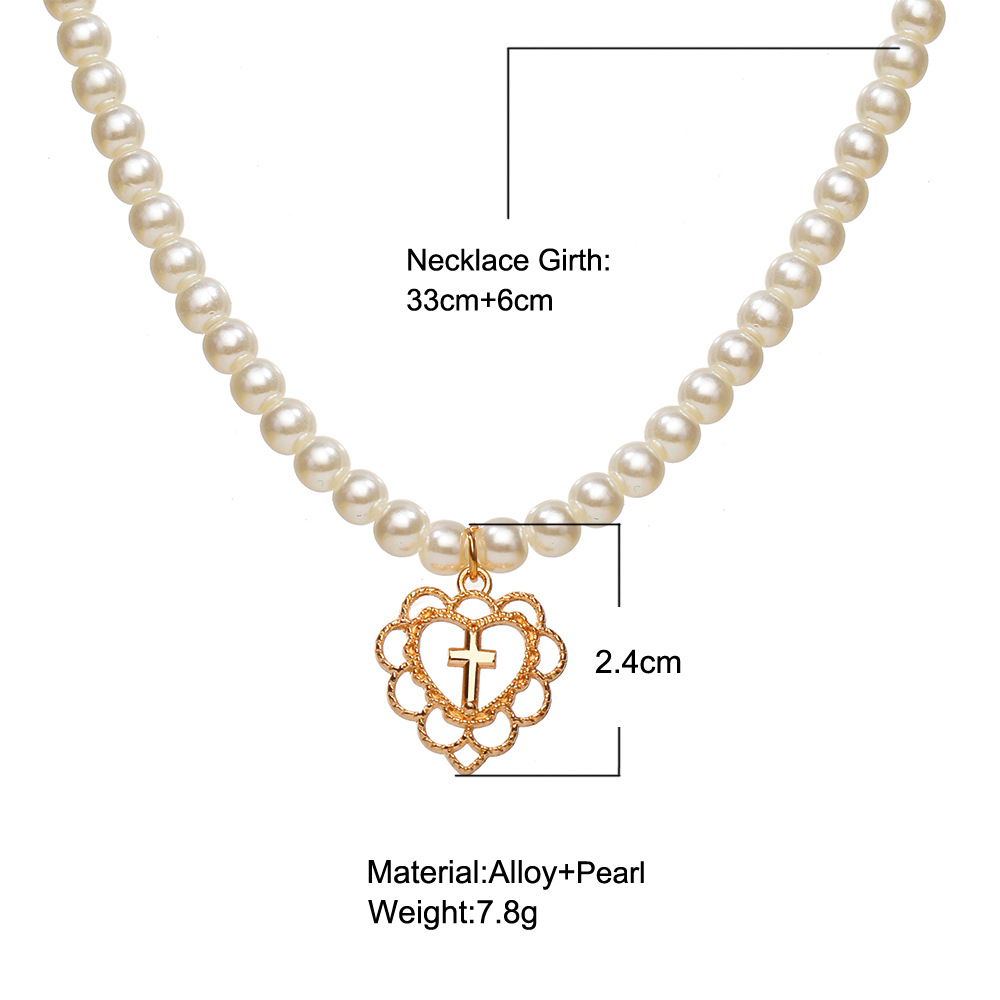 Wholesale Jewelry Hollow Heart Splicing Pendant Necklace Nihaojewelry display picture 14