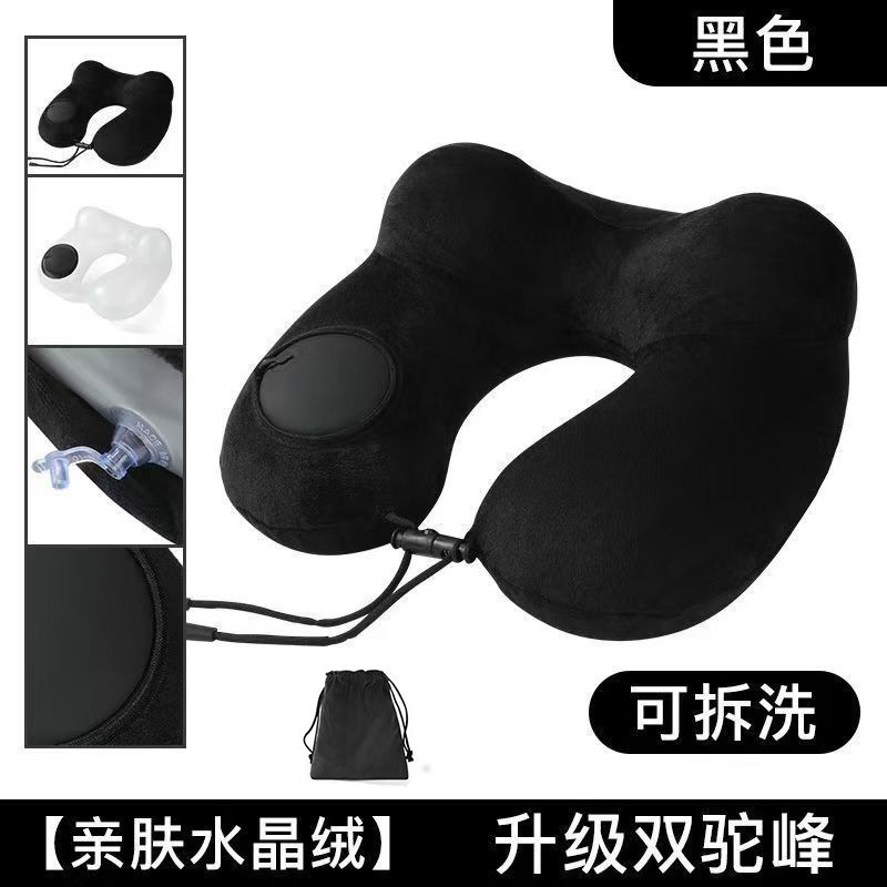 almohada de viaje tipo almohada jorobada presión inflable almohada de cuello portátil vuelo almohada de cuello viaje de negocios almohada de cuello viaje de larga distancia