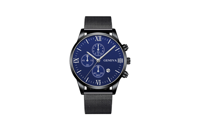 Pointer Display Type Casual Color Block Buckle Quartz Watch Men's Watches