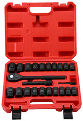 Juego de dados neumáticos 1/2” de 35 piezas, incluye vasos largos y cortos, kit profesional para herramientas neumáticas