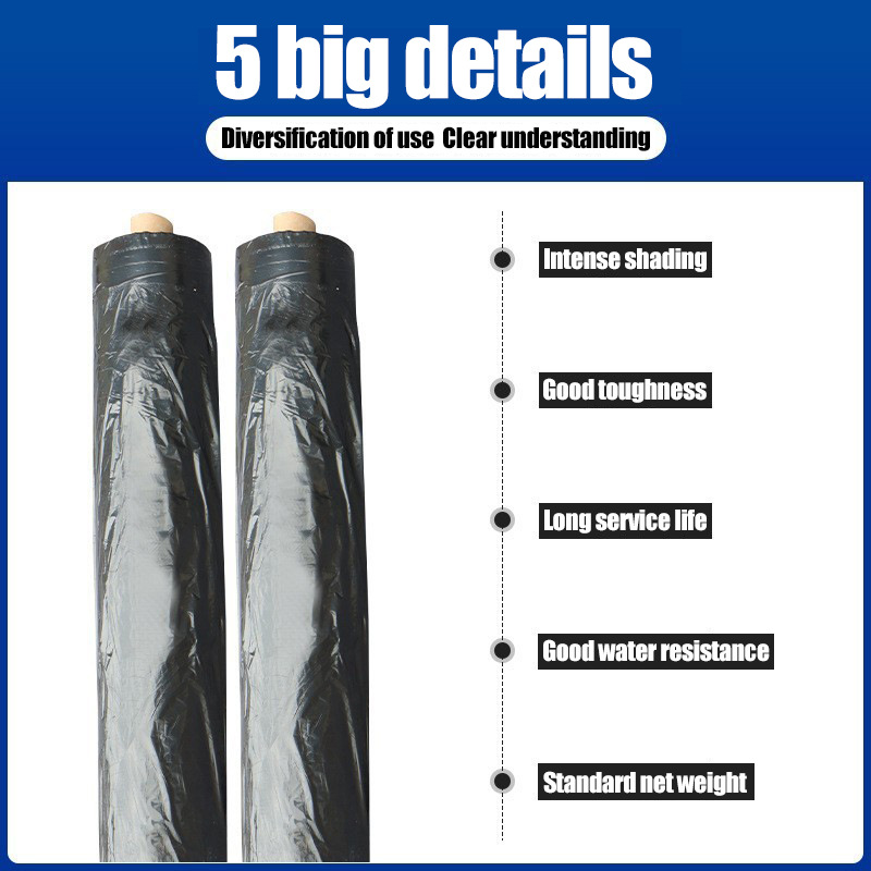 Agricultura Black Plastic Mulch Film Greenhouse Plastic