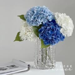 婉约176片手感保湿绣球仿真花高级感逼真假花客厅餐桌摆设装饰