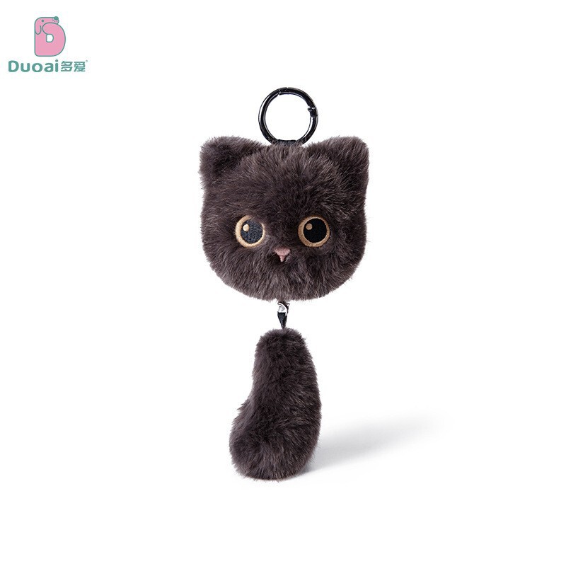 Duai 本物の猫ぬいぐるみペンダントシャム猫人形キーホルダーヒーリングバックパック装飾ペンダント|undefined