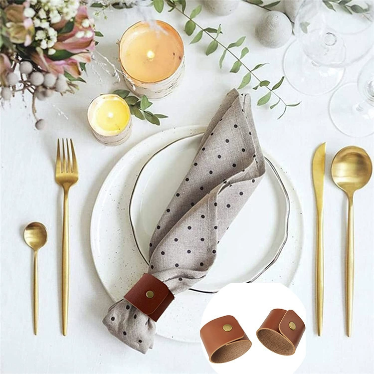 Фабрика Прямой отель образец офисный номер Пряжка для салфеток современный простой кожаный стиль кольцо для салфеток Кожа Западный стиль кольцо для салфеток