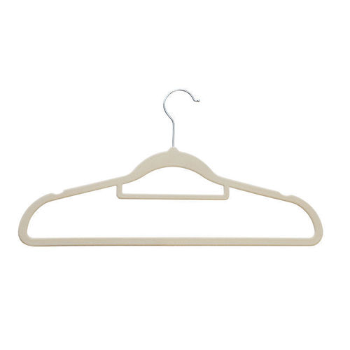 Shoulder seamless flocking hanger anti-slip wet and dry clothing store home hanging wardrobe storage artifact manufacturer wholesale