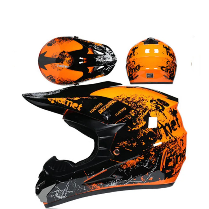Motorcycle Helmet with Detachable Visor, Suitable for Off-Road Use, Mountain Biking, Unisex, Cross-Border Trade, Multiple Colors Available for Riding