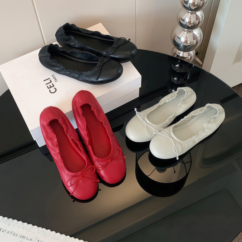 First Encounter with the Same Style Rocking Shoes for Homebodies, 2026 Summer New Ballet-Style Egg Roll Shoes with Bowknot, Trendy Women's Shoes First Encounter with the Same Style Rocking Shoes for Homebodies, 2026 Summer New Ballet-Style Egg Roll Shoes with Bowknot, Trendy Women's Shoes