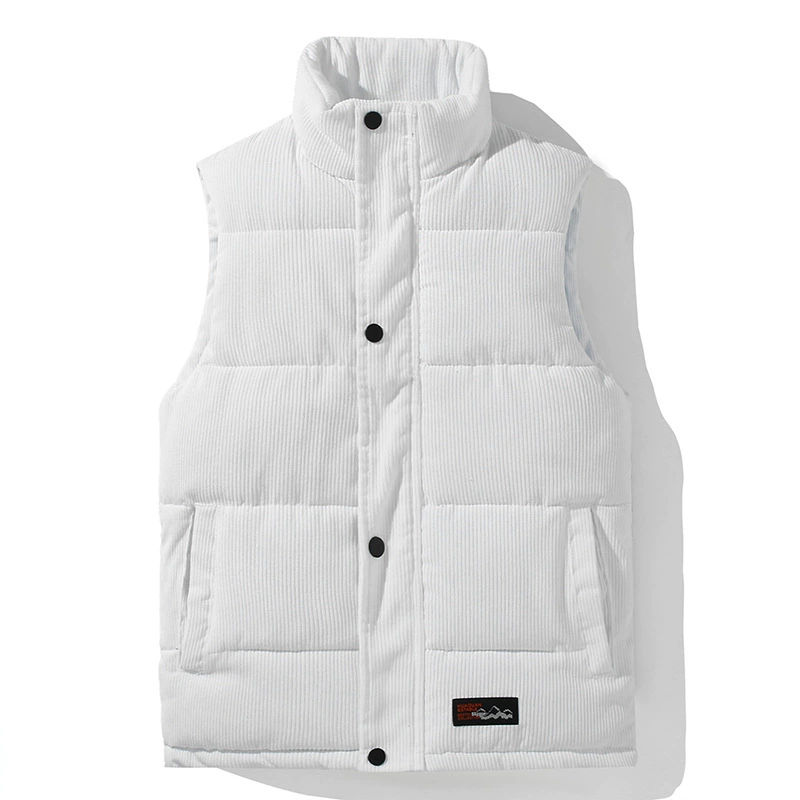 Demi-season trend vest, corduroy warm tank top, jacket, for teenagers
