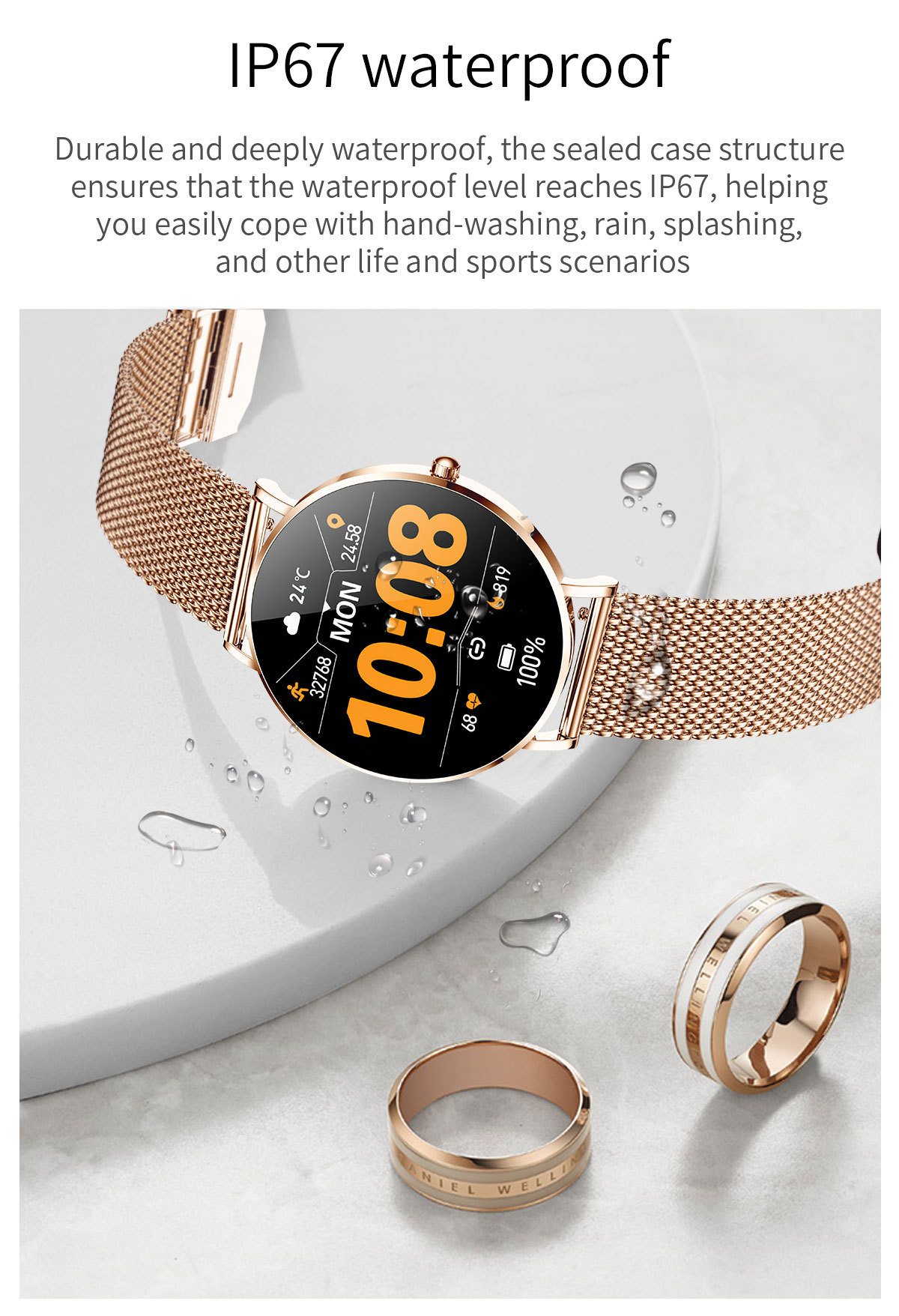 Smartwatch For Women With Bluetooth Call Function And Heart Rate_voghion.com