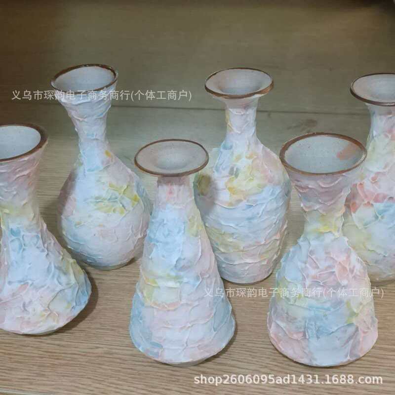 Ice Cream Vase, Jingdezhen Ceramic Vase, Home Decoration Ornaments, Pottery Handmade Flower Vessel, Flower Arrangement, Hydroponics