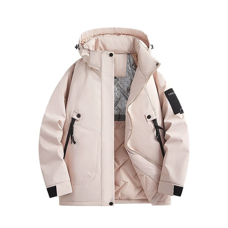 Теплый демисезонный пуховик, больших размеров, американский стиль, oversize