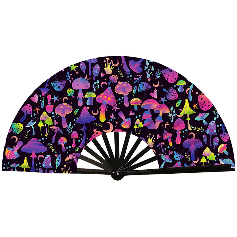 Abanico Plegable de Kung Fu de Plástico, Colorido, para Conciertos y Fiestas