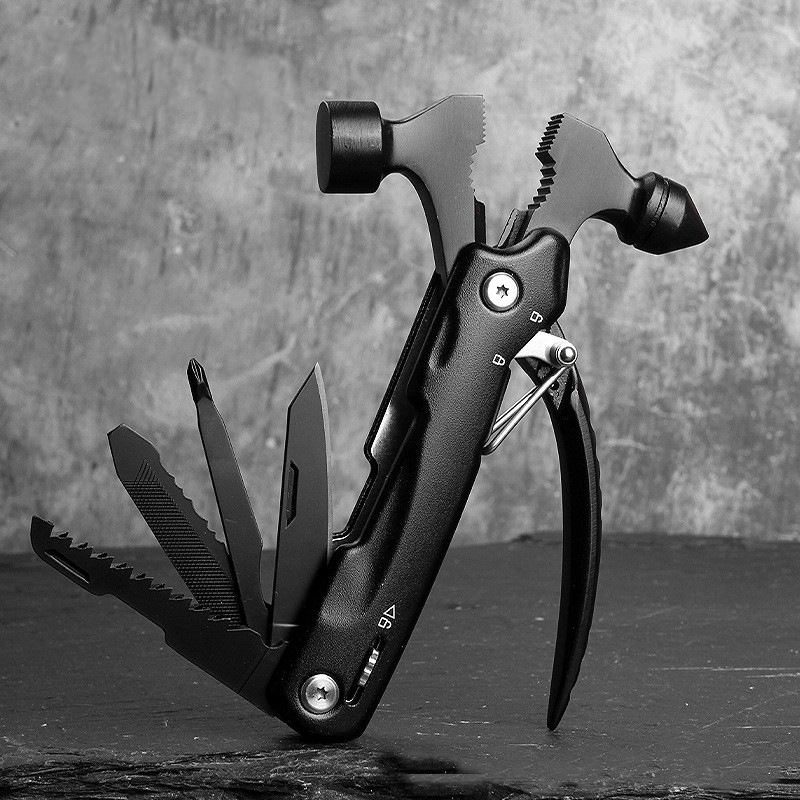 厂家直销户外多功能锤露营钉锤求生连体锤便捷折叠多用途锤子批发