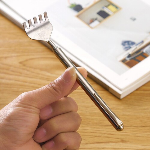 Cross-border retractable steel pipe for scratching and scratching without begging for help, retractable pen for scratching and scratching, rake and back scratcher, old man music