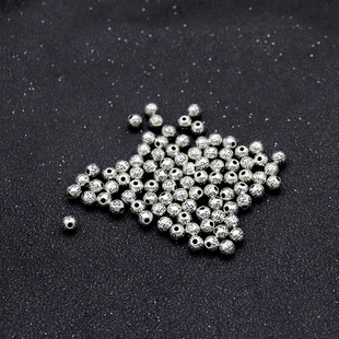 Wholesale and retail cross-border supply perforated 5mm beads alloy beads beads bracelet necklace accessories