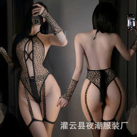 三生吟性感情趣内衣豹纹诱惑新款睡衣约会战袍制服激情套装2142
