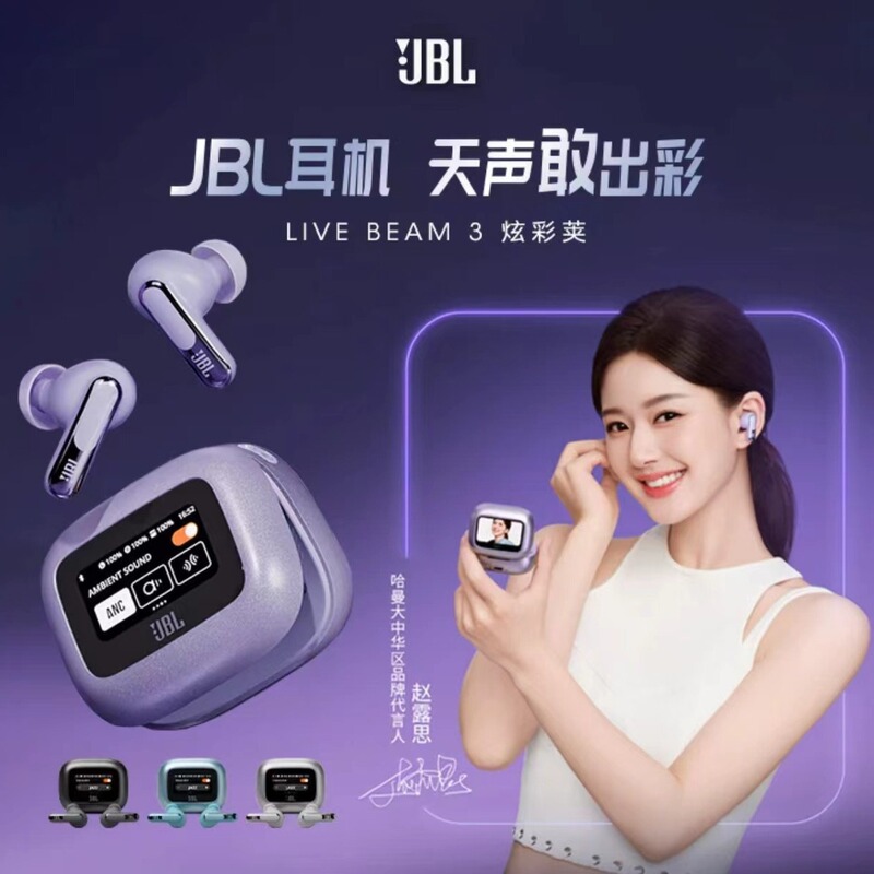 For JBL LIVE BEAM3 Dazzle True Wireless Bluetooth Headset Touch Screen Waterproof and Transvious HD Screen Film