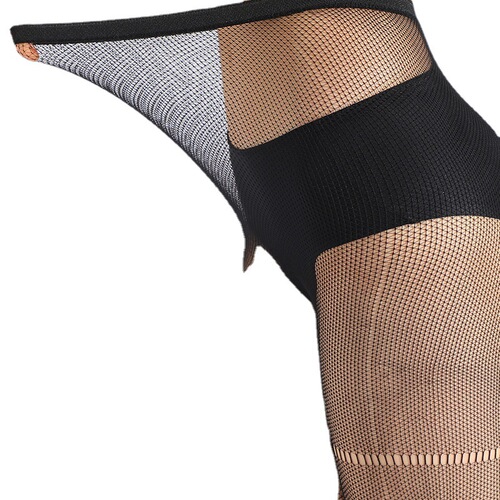 European and American small hole mesh pattern slender black foot-stepping rompers hollow mesh long silk socks mesh socks