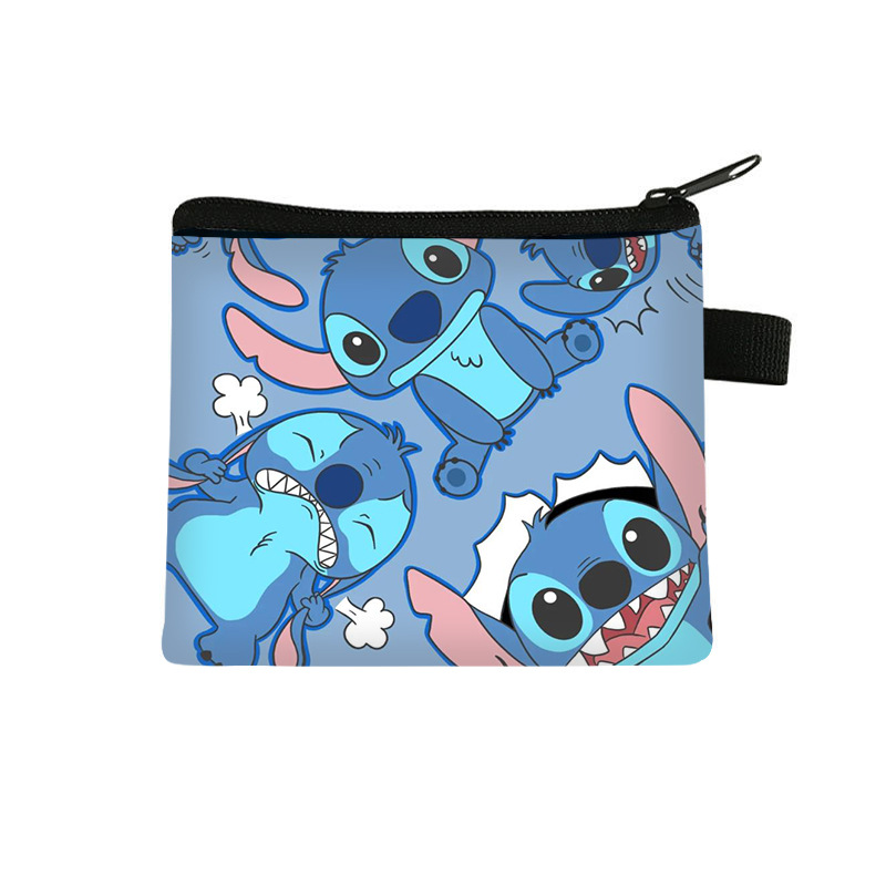 Monedero Infantil de Stitch, Popular en 2025, para Monedas, Llaves, Audífonos, Cartera de Poliéster con Dibujos Animados, Venta al Por Mayor