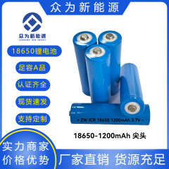 18650 リチウム電池 1200mAh 尖った小さなファンマイク充電宝物懐中電灯バッテリー工場直販