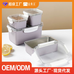 304ステンレス製の鮮度保持容器、電子レンジ対応、多様なサイズ、家庭用弁当箱、密閉式冷蔵庫収納ボックス