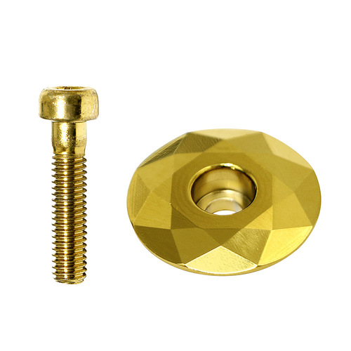 Bicycle bowl set cover diamond shape aluminum alloy upper bowl cover stem cover with screws