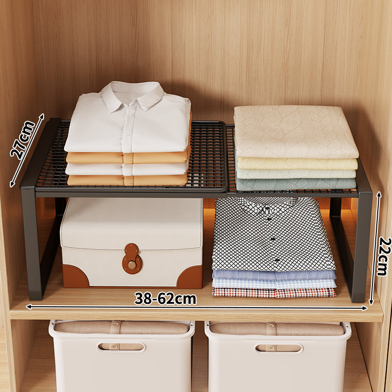검정색 [접이식] 길이 38-62CM, 너비 27CM, 높이 22CM, 단일 레이어