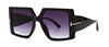 Square retro trend sunglasses, European style, punk style