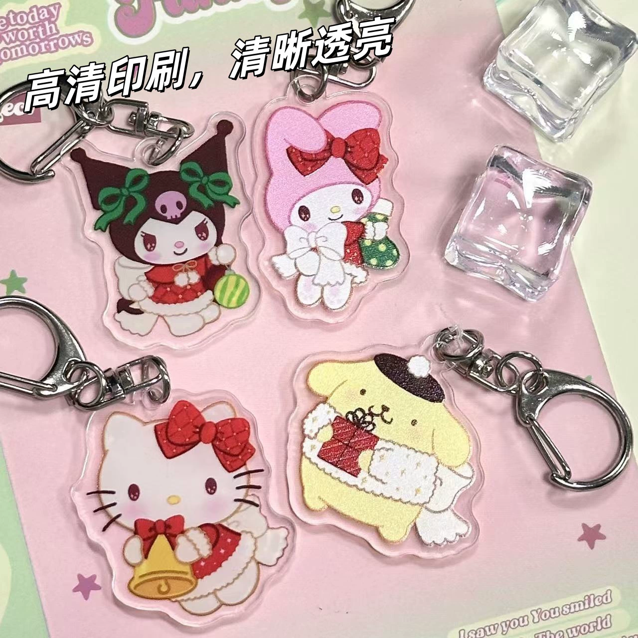 Санрио, Hello Kitty, акриловая подвеска в виде мультфильма, аксессуар для сумки, брелок, подарок на день рождения
