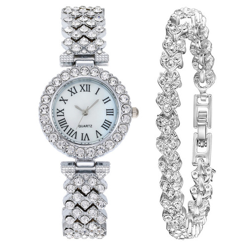 Foreign trade cross-border hot-selling suit fashion diamond-encrusted women's watch women's watch bracelet women's watch manufacturer wholesale