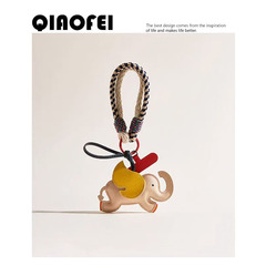 QIAOFEIかわいいかわいい革の小飛象バッグのペンダント