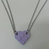 Necklace for beloved hip-hop style, detachable constructor heart shaped, pendant, European style, wholesale