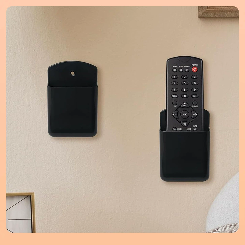 ⇓ Настенный органайзер для хранения, держатель для пульта дистанционного управления кондиционером и телевизором без сверления, клейкая настенная полка для хранения в гостиной.
