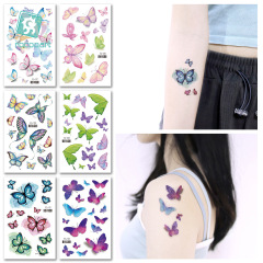 New Reikalong cross-border glitter tattoo stickers anti-cartoon children's water butterfly tattoo stickers manufacturer wholesale