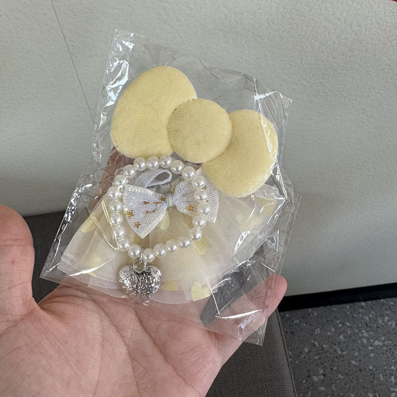 新商品の小香風ガーゼのスカートのスーツの世代の二世代のLabubuの布の布の番手の犬の掛け物の大きい札の平替|undefined